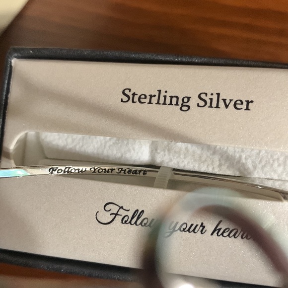 TIMELESS- FOLLOW YOUR HEART ❤️ STERLING SILVER BRACELET 🆕 - Picture 4 of 9